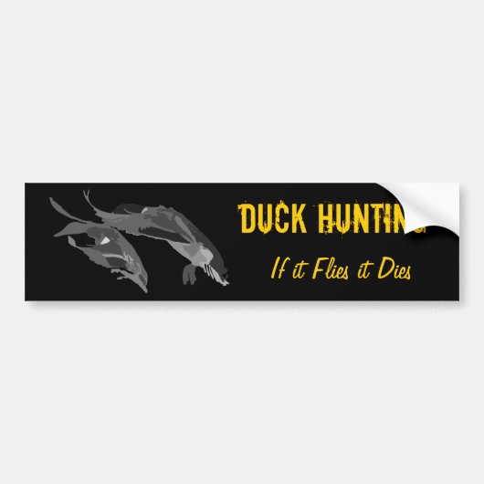 Als het vliegt, dan is het de Duck Hunting Bumpers Bumpersticker (Voorkant)