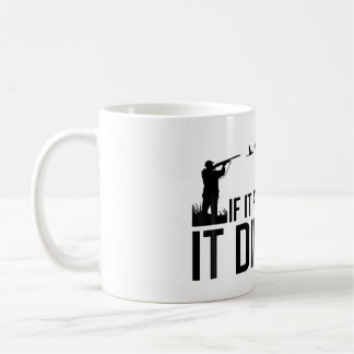 Als het vliegt gaat het dood koffiemok