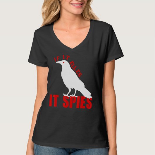 Als het vliegt, spioneert het de samenzwering van t-shirt (Voorkant)
