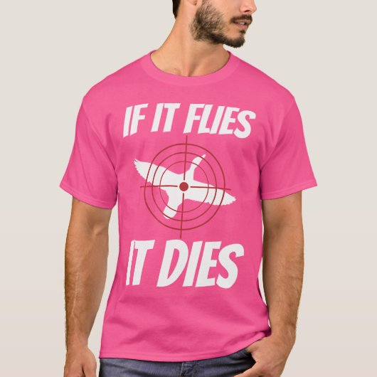 Als het vliegt, sterft het grappige eendenganzenja t-shirt (Voorkant)