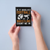 Als het voetbal en worstelen betreft, tel me mee flyer (Hand)