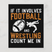 Als het voetbal en worstelen betreft, tel me mee flyer (Achterkant)