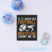 Als het voetbal en worstelen betreft, tel me mee flyer (Enkel)