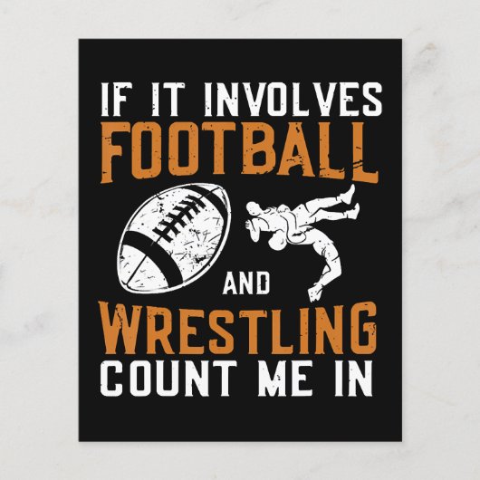 Als het voetbal en worstelen betreft, tel me mee flyer (Voorkant)