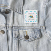 Als het voor de laatste minuut wegging vierkante button 5,1 cm (In situ)