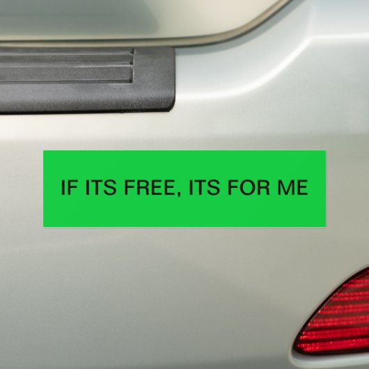 ALS HET VOOR MIJ VRIJ IS BUMPERSTICKER (Op auto)