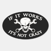 Als het werkt ovale sticker (Voorkant)