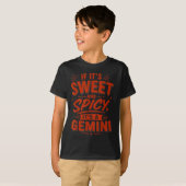 Als het zoet en pittig is, is het een Tweeling T-shirt (Voorkant volledig)