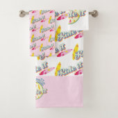 Als het zwelt, surft het op roze gierig bad handdoek (Insitu)