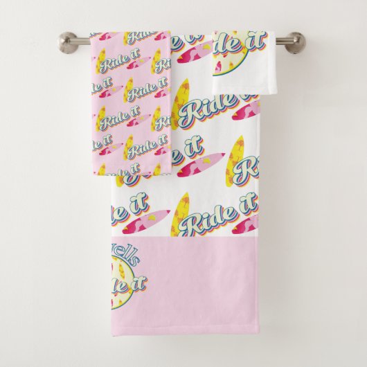 Als het zwelt, surft het op roze gierig bad handdoek (Insitu)