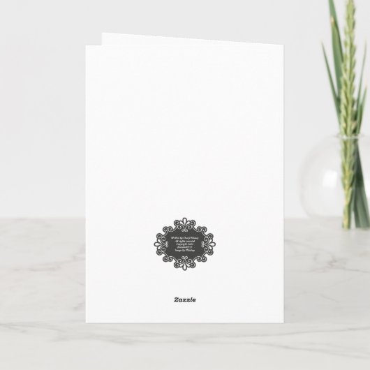 Als hij het voor mij Wenskaart deed Bedankkaart (Achterkant)