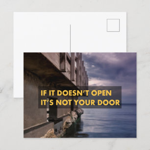 Als hij niet open gaat, is het niet jouw deur briefkaart