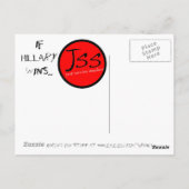 Als Hillary JSS wint Briefkaart (Achterkant)