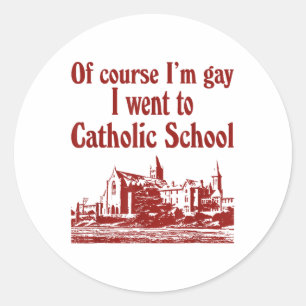 Als homo ging ik naar de katholieke school ronde sticker