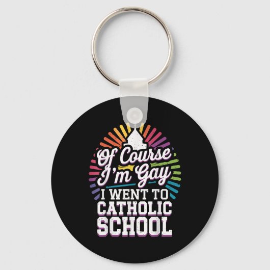 Als homo ging ik naar de katholieke school sleutelhanger (Voorkant)