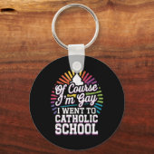 Als homo ging ik naar de katholieke school sleutelhanger (Voorkant)