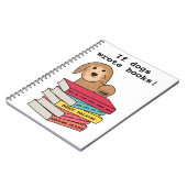 "Als honden boeken schrijven" grappige hond Notitieboek (Linkerzijde)