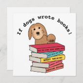 "Als honden boeken schrijven" grappige hondentaart (Voorkant / Achterkant)