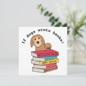 "Als honden boeken schrijven" grappige hondentaart (Staand voorkant)