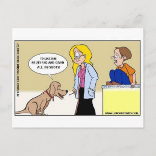 Als honden de baas zijn Grappige cadeaus & T-shirt Briefkaart