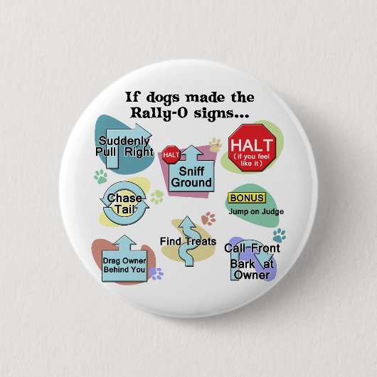 Als honden een ringsignaal afgeven ronde button 5,7 cm (Voorkant)