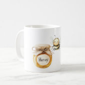 Als honing voor een bij koffiemok (Voorkant links)