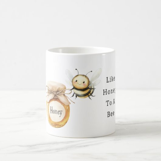 Als honing voor een bij koffiemok (Center)