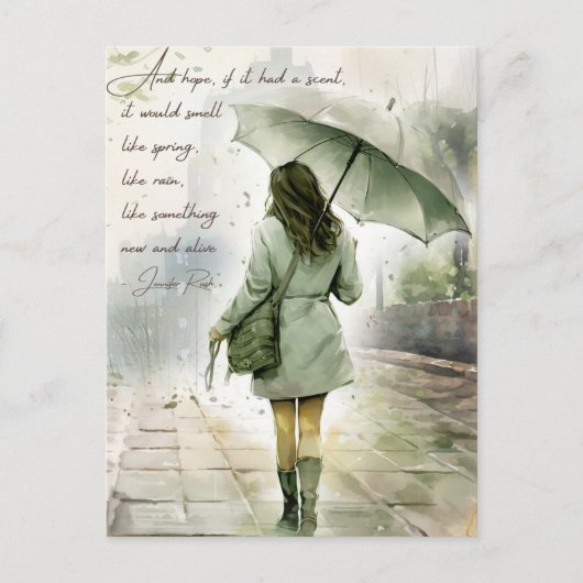 Als Hope een Scent Inspirerend Waterverf had Feestdagenkaart (Voorkant)