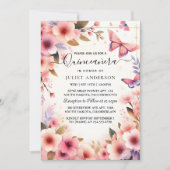 Als Houten Boom Roze Girly Cherry Blossom Quincean Kaart (Voorkant)