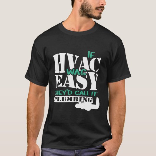 Als HVAC het Gemakkelijke Grappige HVAC-Techloodgi T-shirt (Voorkant)