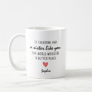 Als iedereen een zus als jij had Gepersonaliseerd Koffiemok