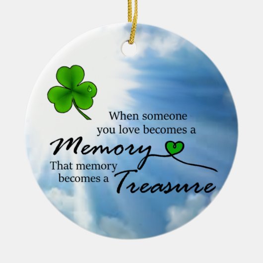 Als iemand die je hebt geleend, Shamrock Keramisch Ornament (Voorkant)