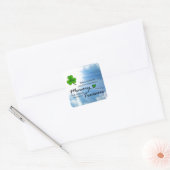 Als iemand die je hebt geleend, Shamrock Vierkante Sticker (Envelop)