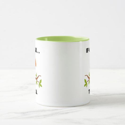 Als iemand het kan. Toucan, Funny Pun Cartoon Mok (Midden)