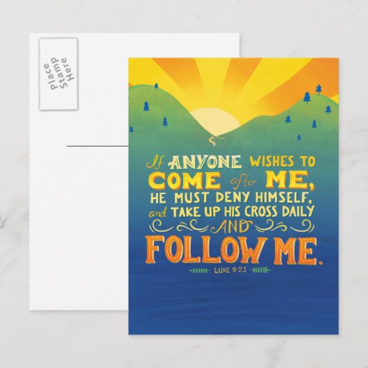 Als iemand me wil achtervolgen briefkaart (Voorkant / Achterkant)