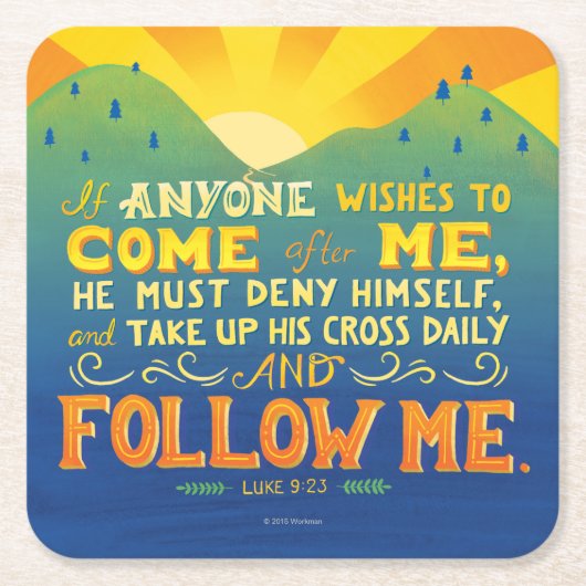 Als iemand me wil achtervolgen kartonnen onderzetters (Voorkant)