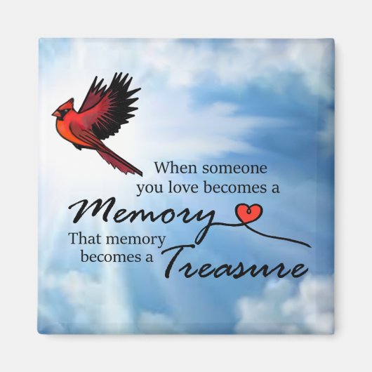 Als iemand van je houdt, kardinaal magneet (Voorkant)