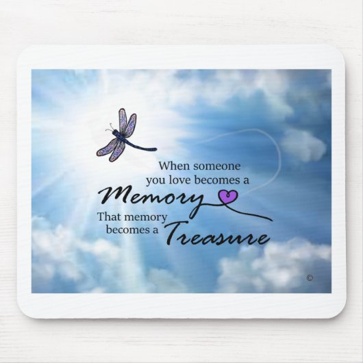 Als iemand van wie je houdt, libellen muismat (Voorkant)