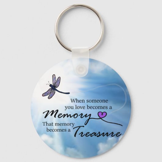 Als iemand van wie je houdt, libellen sleutelhanger (Voorkant)