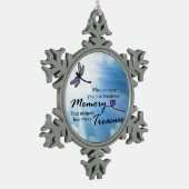 Als iemand van wie je houdt, libellen tin sneeuwvlok ornament (Links)