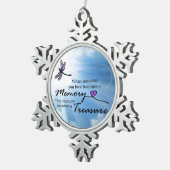 Als iemand van wie je houdt, libellen tin sneeuwvlok ornament (Rechts)