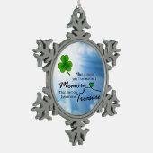 Als iemand van wie je houdt, Shamrock Tin Sneeuwvlok Ornament (Links)