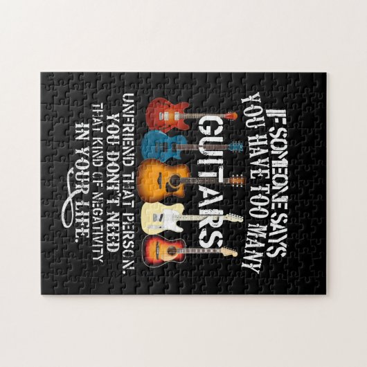 Als iemand zegt dat je te veel gitaren hebt... legpuzzel (Horizontaal)