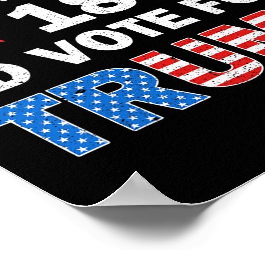 Als ik 18 was, zou ik op Trump 2024 stemmen Poster (Hoek)