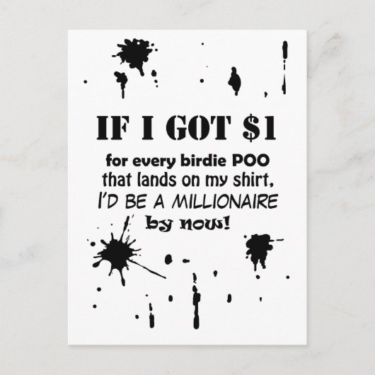 Als ik $1 heb briefkaart (Voorkant)