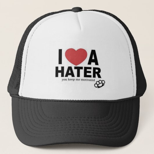 Als ik 3 ben, hou je me gemotiveerd trucker pet (Voorkant)