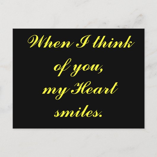 Als ik aan jou denk... briefkaart (Voorkant)