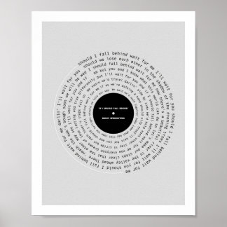 Als ik achter Lyric moet Herfsten Poster