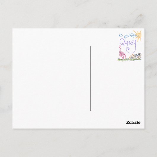 Als ik alleen een neus had briefkaart (Achterkant)