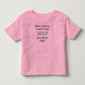 Als ik alleen Golf-tekst opkweek Kinder Shirts